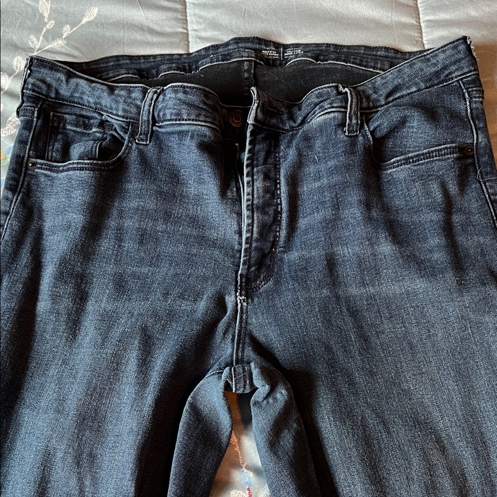 Old Navy Women's High Rise Skinny Rock Star Dark Blue Jeans